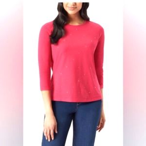 Gloria Vanderbilt XL Womens Amanda Glitz Tee